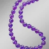 Amethyst-Halskette mit facettierten Kugeln