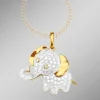 Anhänger Elefant mit 71 Diamanten