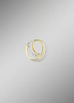 Anhänger in Bicolor mit Zirkonia