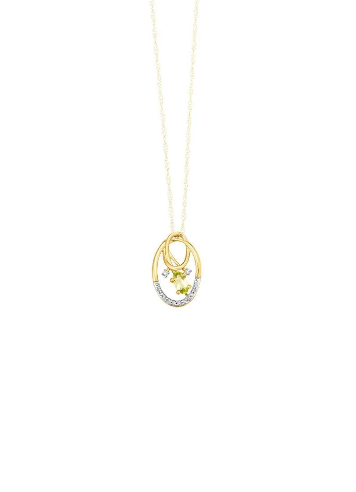 Anhänger mit Brillanten und Peridot