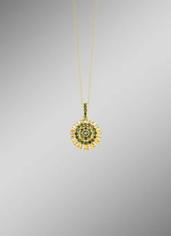 Anhänger mit Brillanten und Baguette-Diamanten