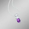 Anhänger mit echt Amethyst und synth. Zirkonia