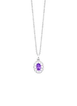 Anhänger mit echt Amethyst und synth. Zirkonia