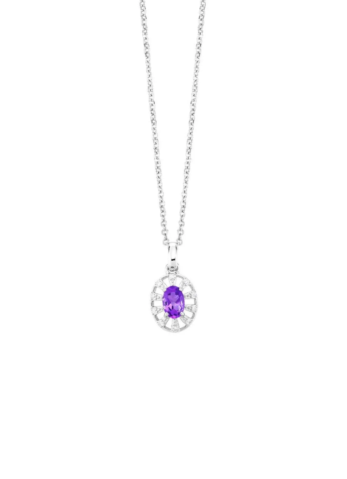 Anhänger mit echt Amethyst und synth. Zirkonia