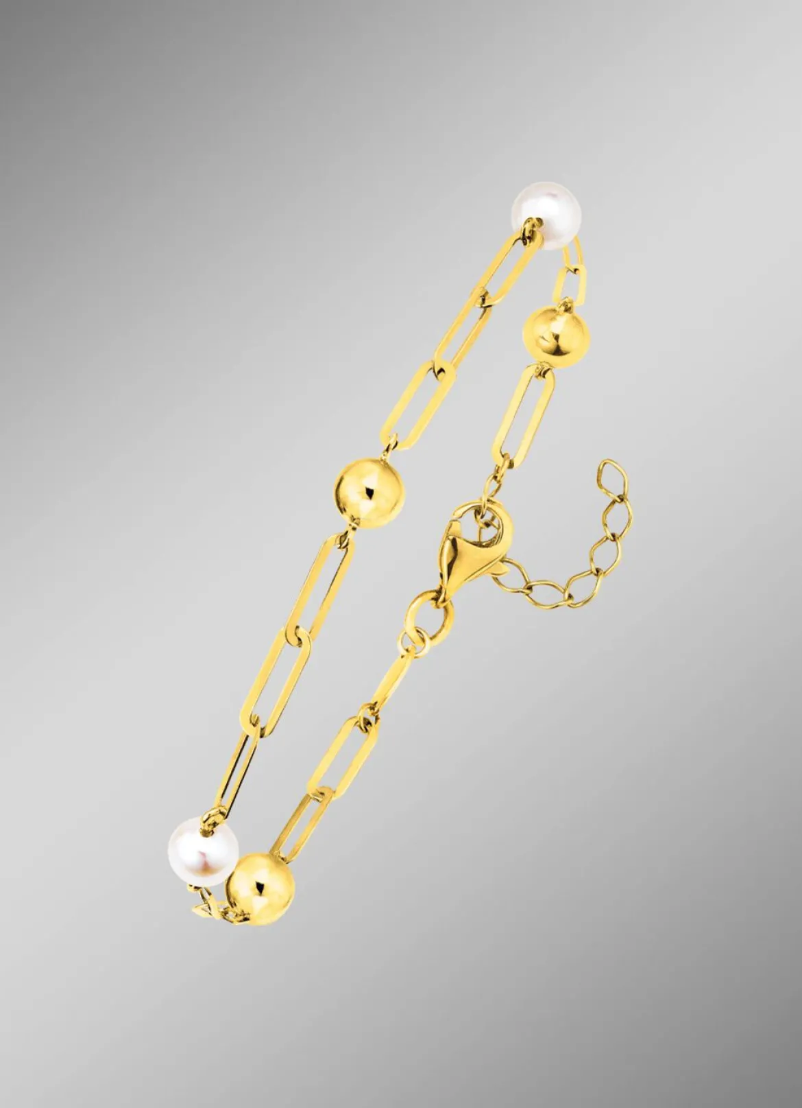 Armband aus Gold mit Süßwasser-Zuchtperlen