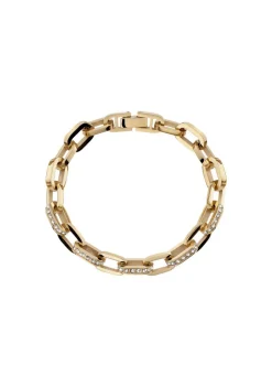 Armband aus vergoldetem Edelstahl mit Kristallen