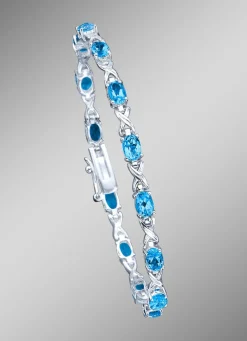 Armband mit echten Blautopasen
