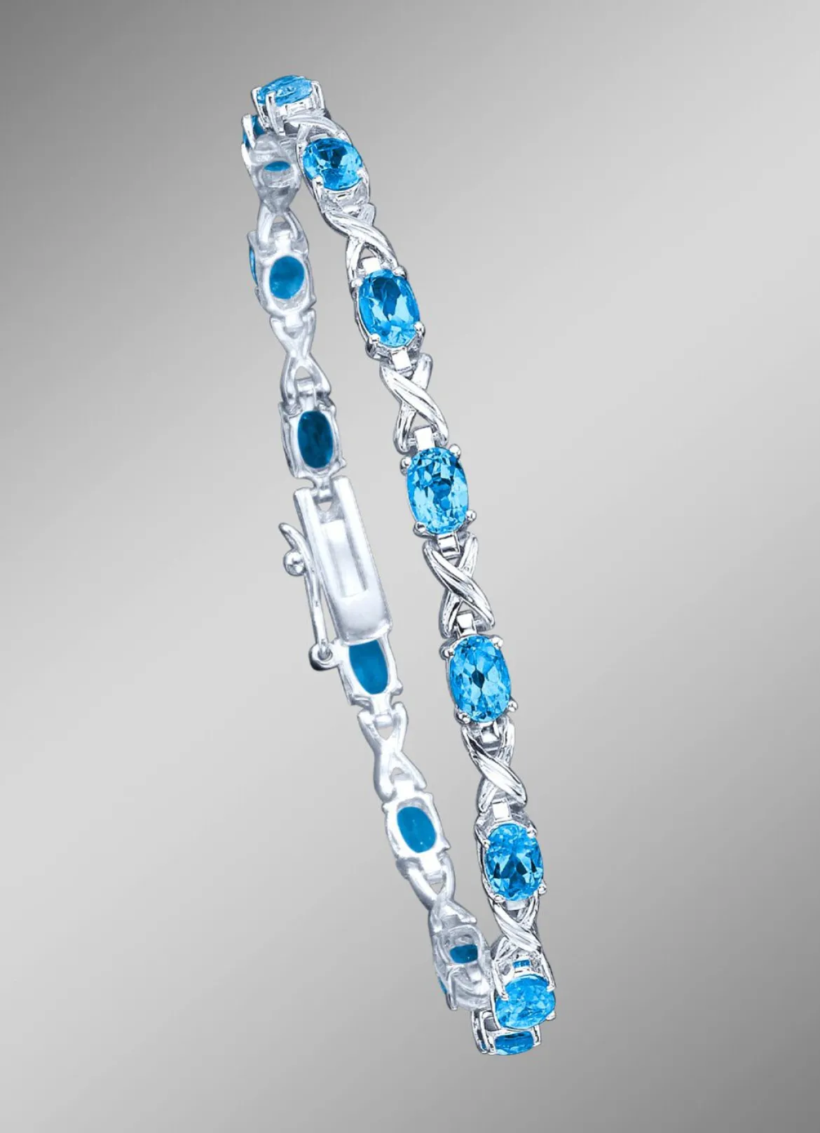 Armband mit echten Blautopasen