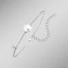 Armband mit Süßwasser-Zuchtperle und synth. Zirkonia
