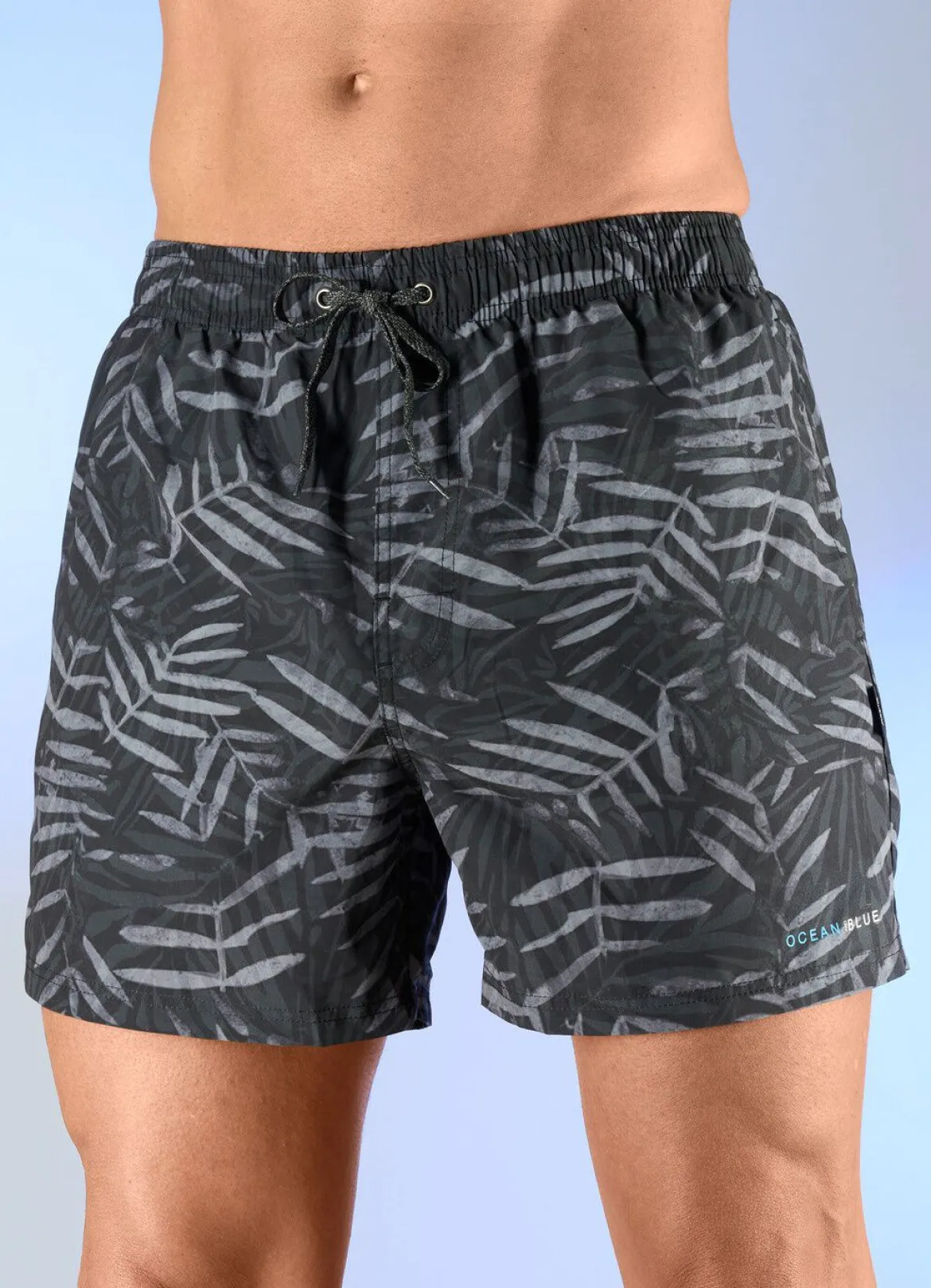 Badeshorts allover dessiniert, Microfaser