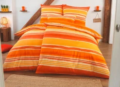 Beidseitig bedruckte Bettwäsche-Garnitur in Polycotton-Qualität
