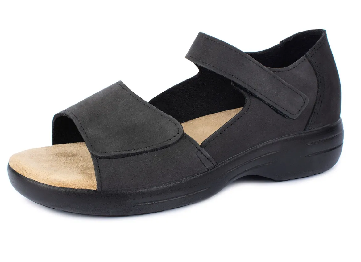 Bequeme Sandalette Weite H mit Klettverschluss