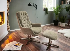 Bequemer Relax-Sessel mit Hocker