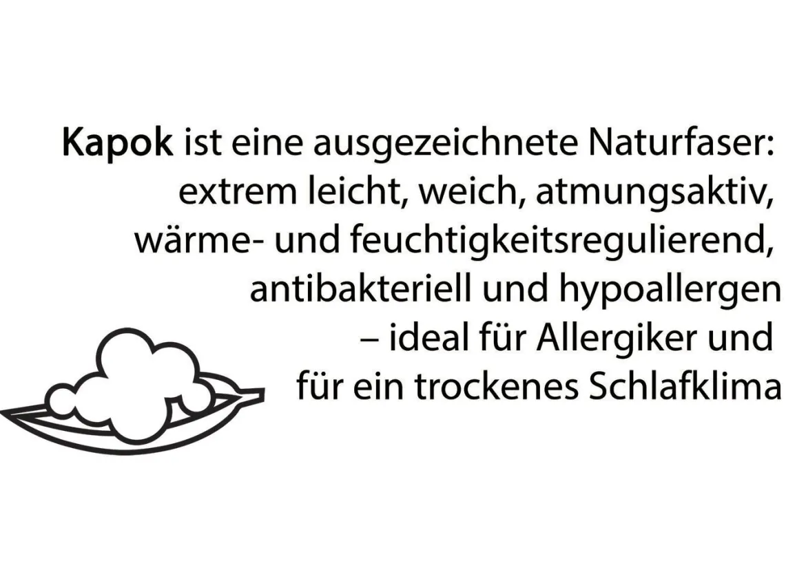 Bettwarenprogramm von Irisette mit Kapok-Fasern