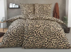 Bettwäsche-Garnitur mit Leopardenmuster