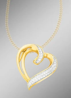 Bezaubernder Herz-Anhänger mit Diamanten