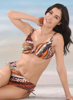 Bikini mit Bügel, schalenlos, seitlich raffbar