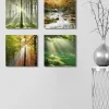 Bilder-Set, 4-teilig, mit Waldmotiven