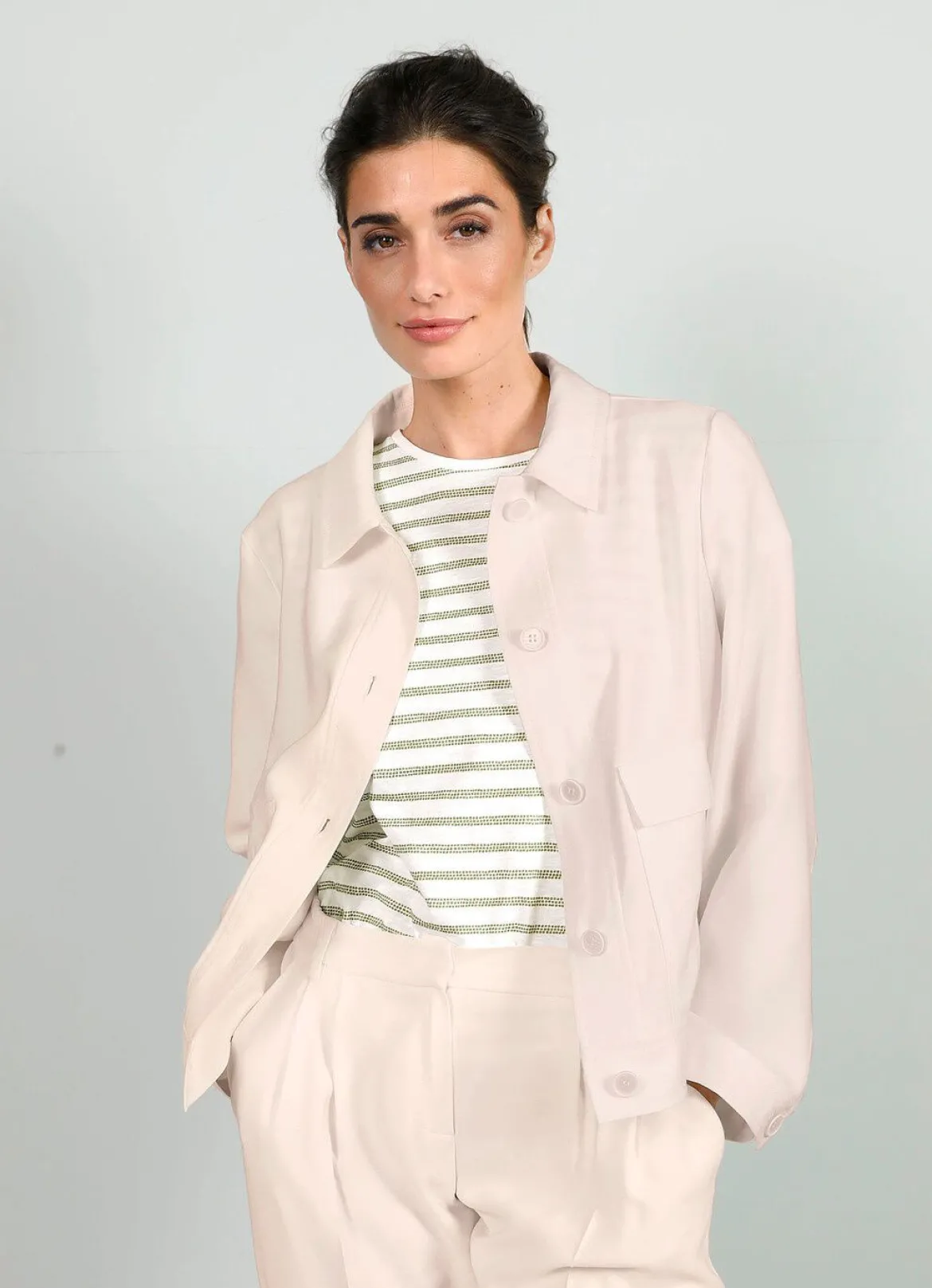 Blazer in Leinen-Optik