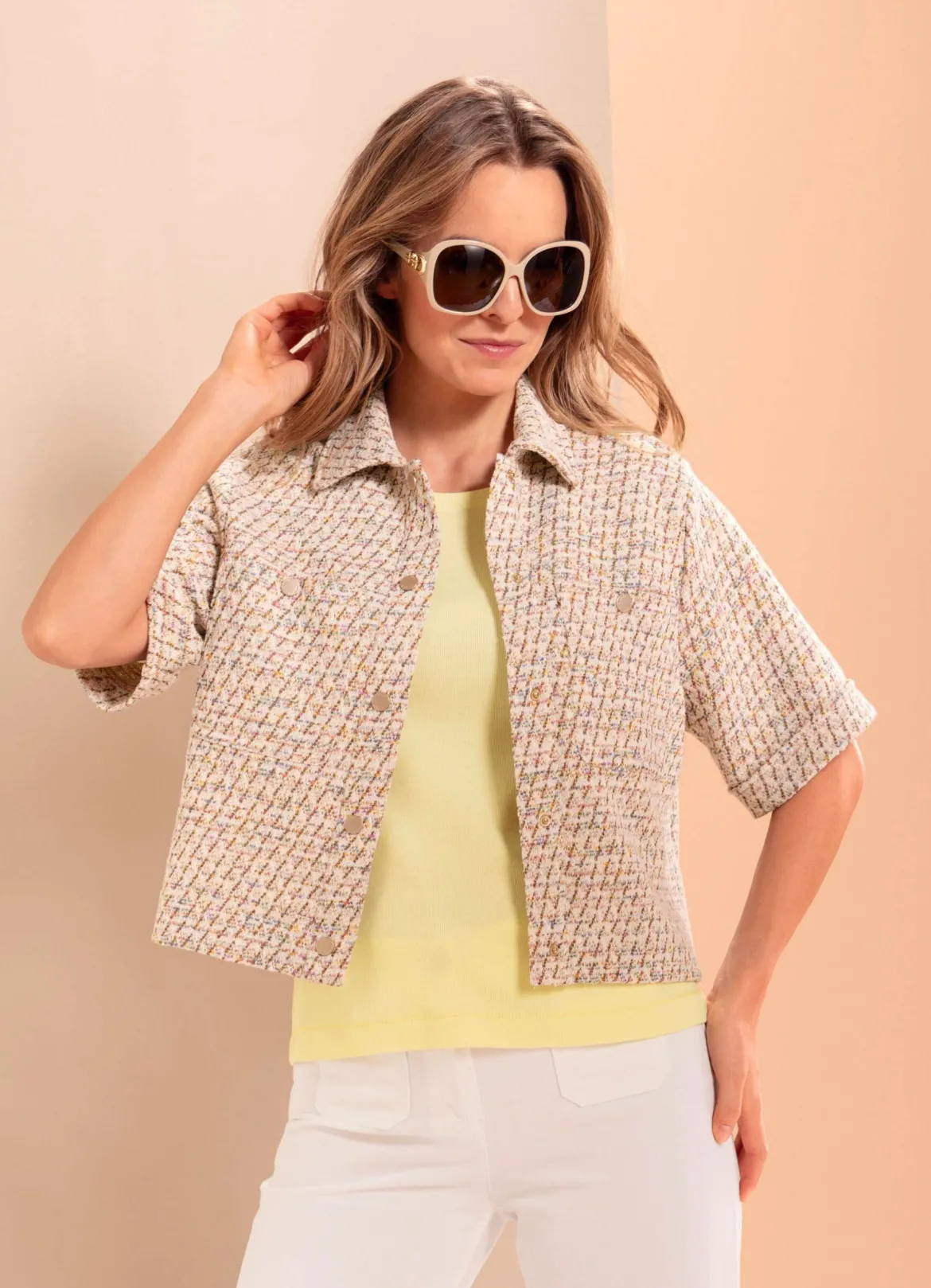 Blazer mit Glitzereffekten