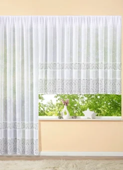 Blumenfenster-Store mit Universalschienenband