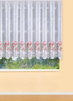 Blumenfenster-Store mit Universalschienenband