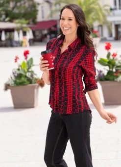 Bluse mit Hemdkragen