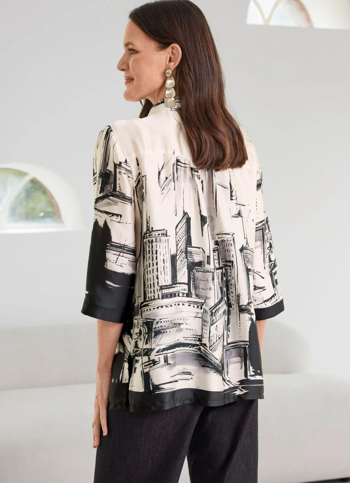 Bluse mit Hemdkragen