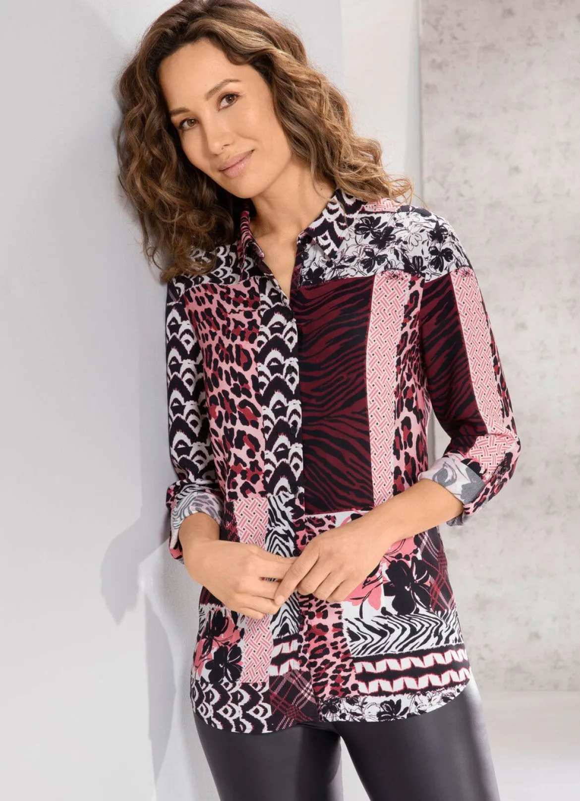 Bluse mit Inkjet-Druck