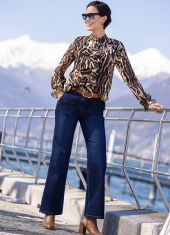 Bluse mit verspielten Volants