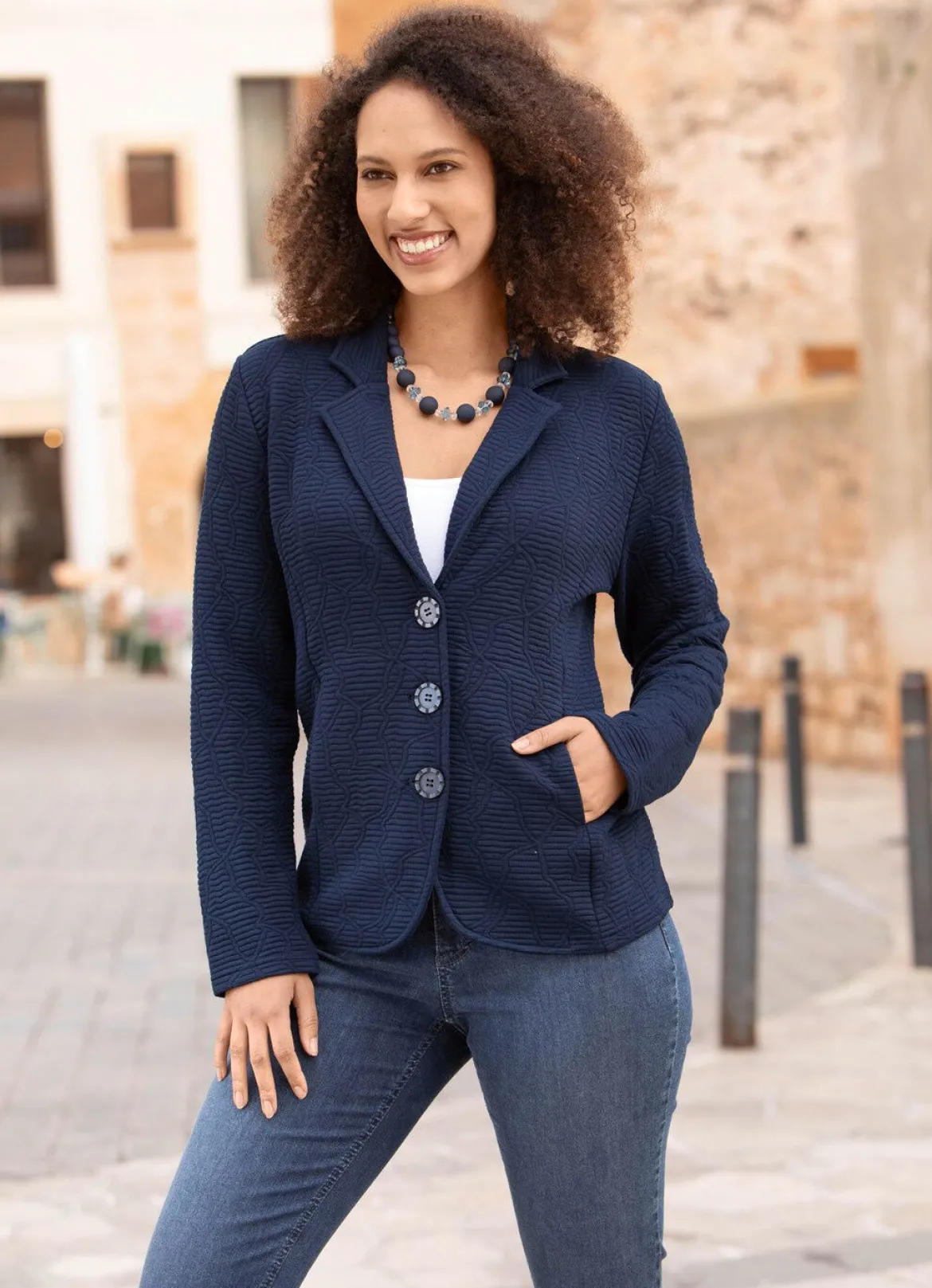 Blusenjacke mit Knopfleiste