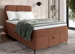 Boxspringbett mit Bettkasten und Topper