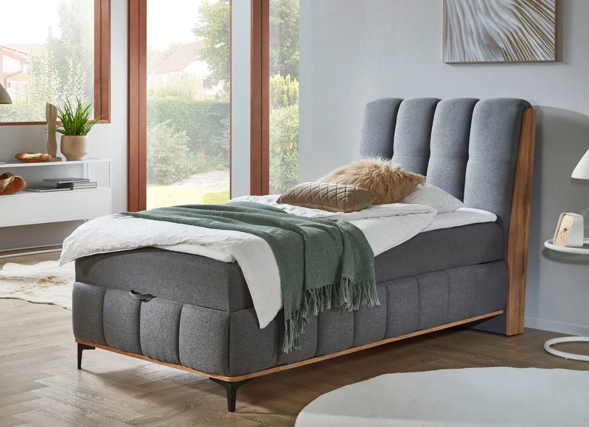 Boxspringbett mit Bettkästen und Kaltschaum-Topper