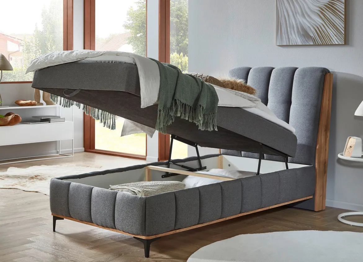 Boxspringbett mit Bettkästen und Kaltschaum-Topper
