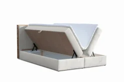 Boxspringbett mit Rahmen aus Wotaneiche