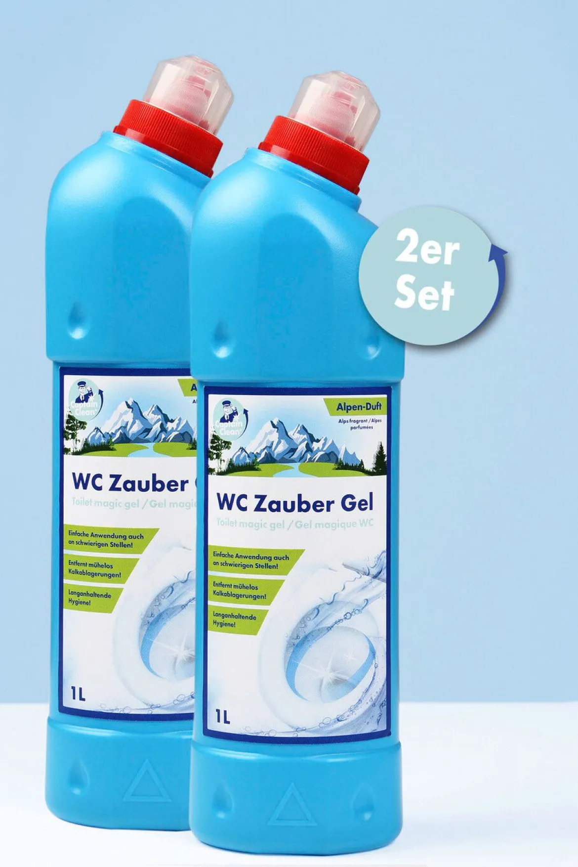 Captain Clean WC-Zaubergel 2tlg