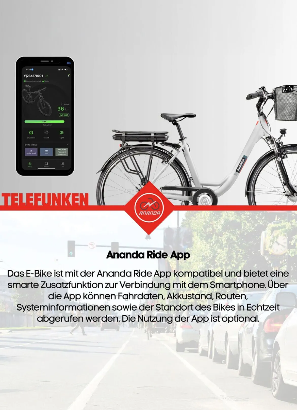 City-E-Bike RC667 von TELEFUNKEN