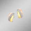 Clipstecker in Tricolor mit synth. Zirkonia