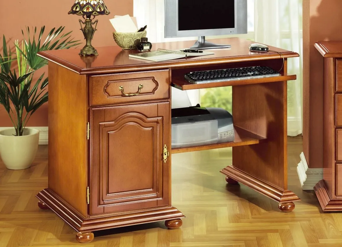 Computer-Schreibtisch mit Echtholfurnier