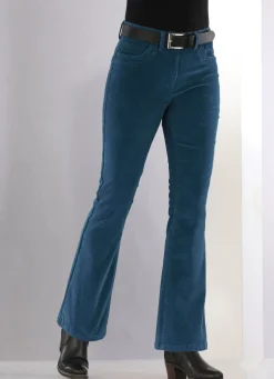 Cordhose in trendiger Bootcut-Form