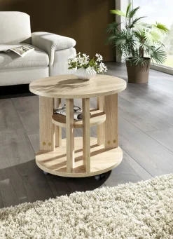 Couchtisch mit 2 Ablageflächen und 4 Rollen