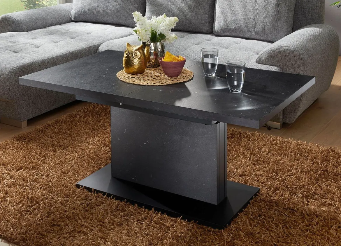 Couchtisch mit raffinierter Liftfunktion