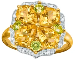 Damenring im Blumen-Design