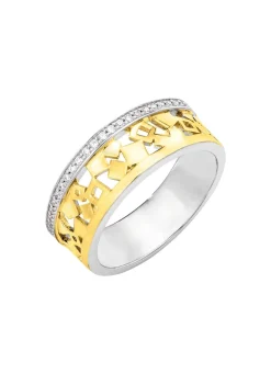 Damenring in Bicolor mit Zirkonia