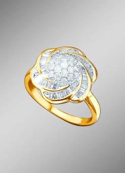 Damenring mit 19 Brillanten und 54 Baguette- Diamanten