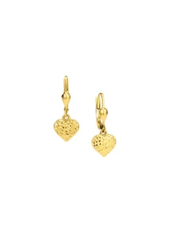 Diamantiere Herz-Ohrringe aus Gold