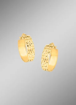 Diamantierte Creolen aus Gold