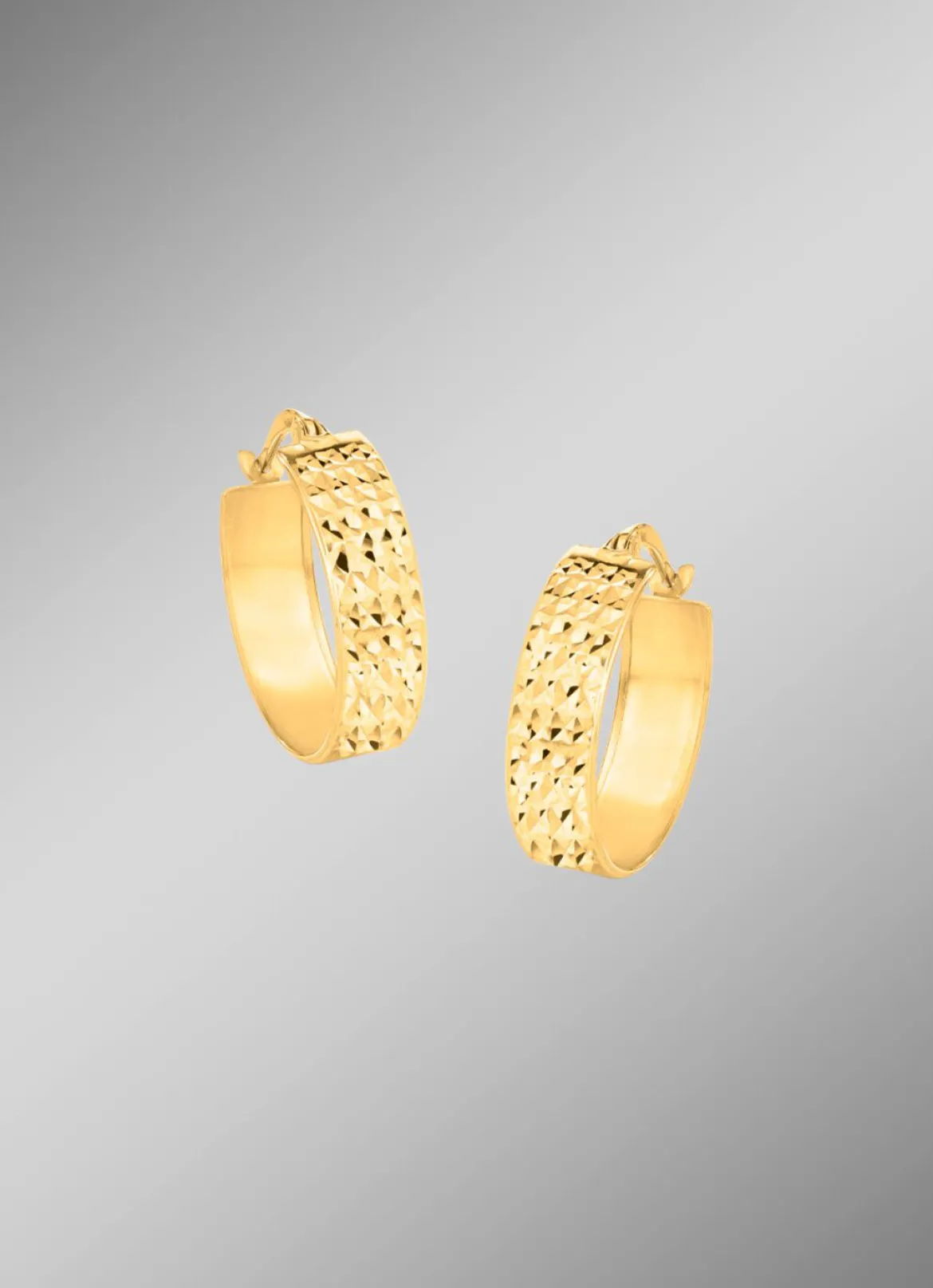 Diamantierte Creolen aus Gold