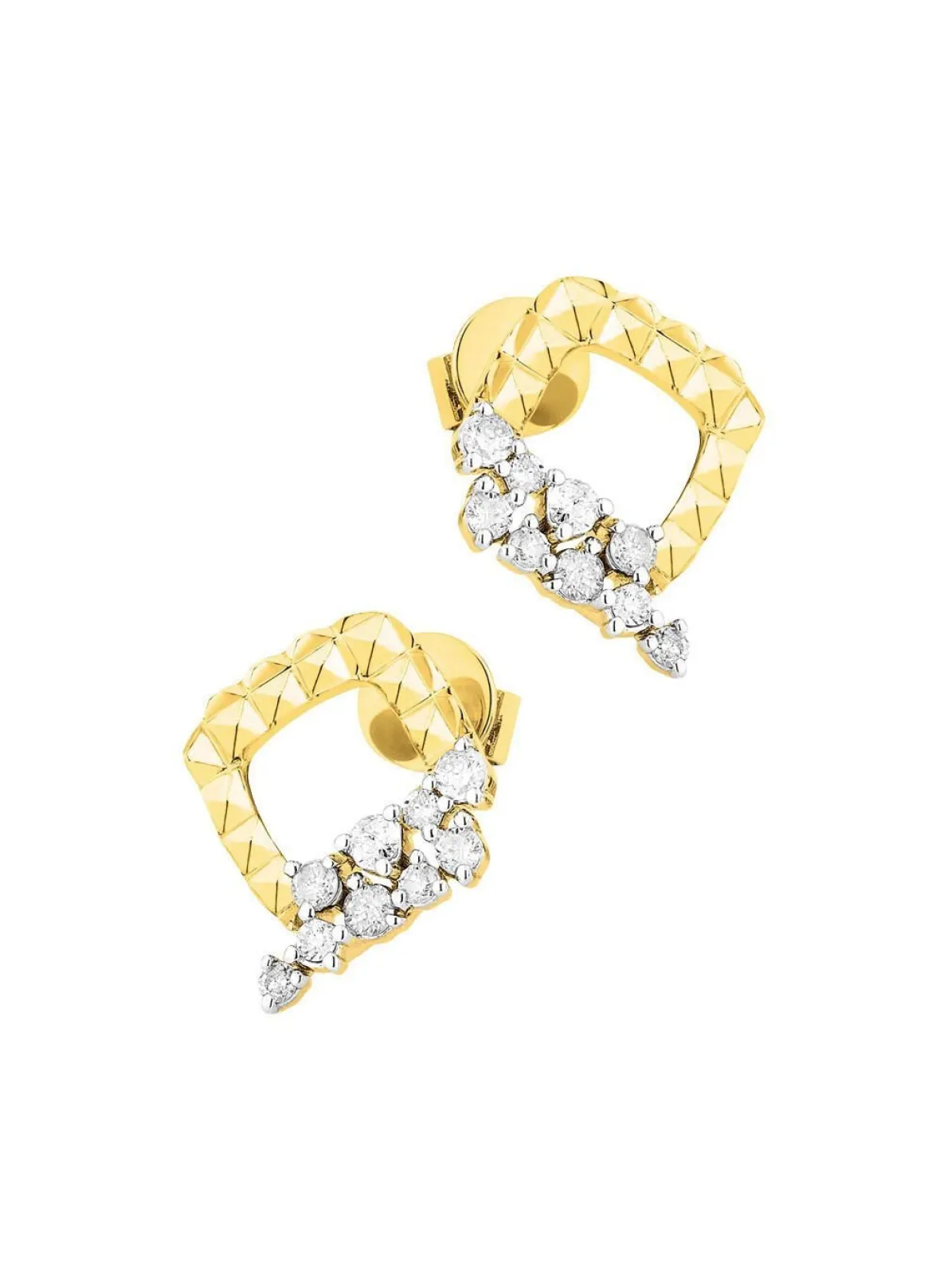 Diamantierte Ohrstecker mit 18 Brillanten