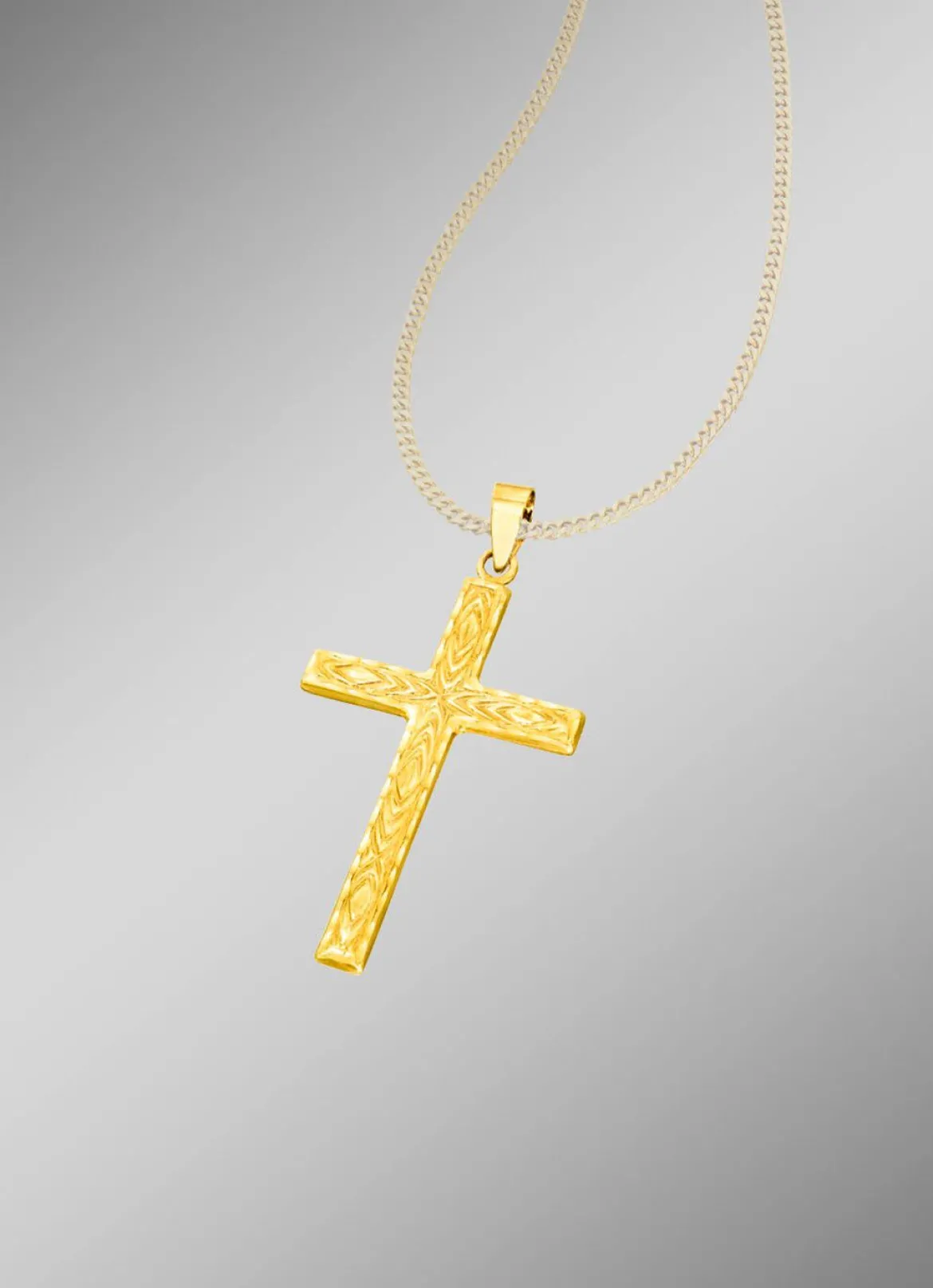 Diamantierter Kreuz-Anhänger